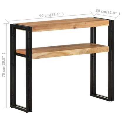 Mesa Consola De Madera Maciza De Acacia 90x30x75 Cm_3