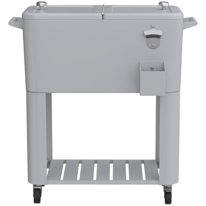 Outsunny Carrito Nevera De 76l Con Ruedas Estante Abrebotellas Asas Plateado_3