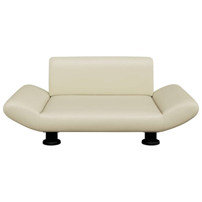 Cama Para Perros De Cuero Sintético Crema 70x45x28 Cm / Vetonek_5