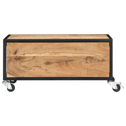 Mesa De Centro De Madera Maciza De Acacia 70x70x32 Cm_1