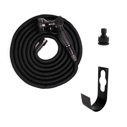 Manguera De Riego Deluxe - Set, Negro, 15 M, Tejido, Interior De Látex, Pistola De Metal_0
