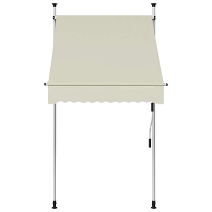 Toldo Retráctil De Operación Manual Color Crema 100 Cm_0