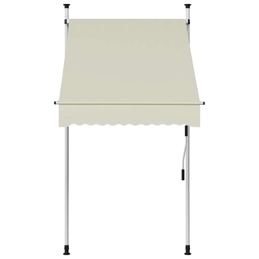 Toldo Retráctil De Operación Manual Color Crema 100 Cm_0