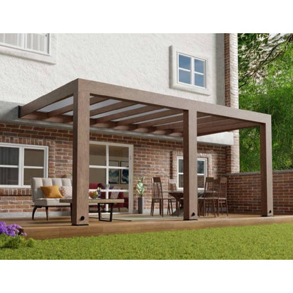 Pérgola adosada de madera de cedro Helsinki 300x535 cm Canopia