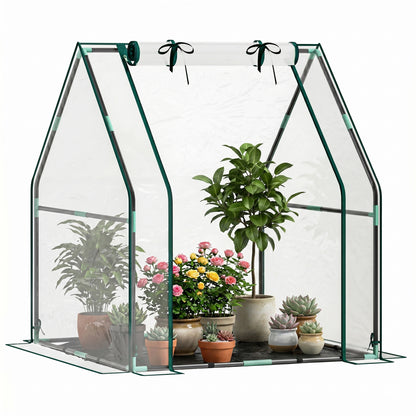 Outsunny Invernadero Pequeño Con Base De Tela Pe Impermeable Transparente_0