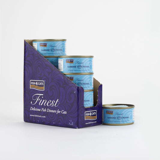 Fish4cats Filete Para Gato – Sardina Con Mejillón 70 G (pack De 10)