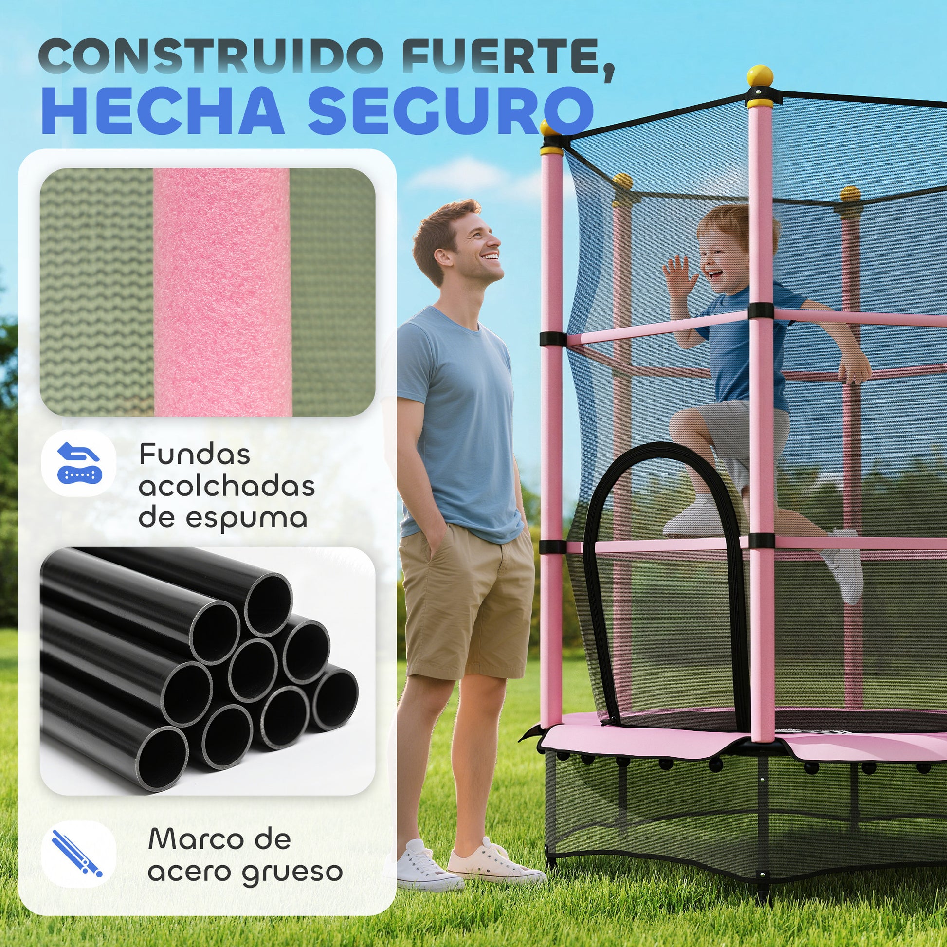 Homcom Cama Elástica Infantil Ø140 Cm_3