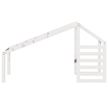 Techo De Cama Infantil Madera Maciza Pino Blanco 198x87x113 Cm_3