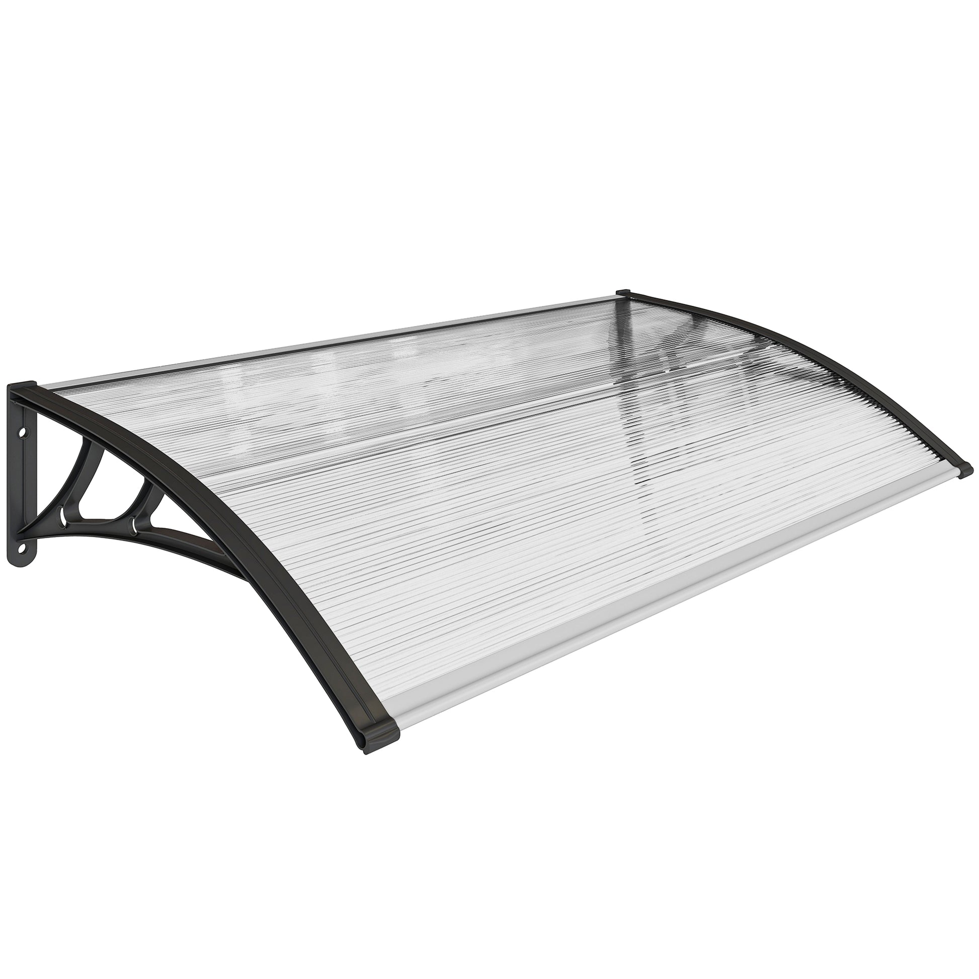Outsunny Marquesina Para Puertas Y Ventanas 110x60 Cm Con Regleta De Aluminio_0