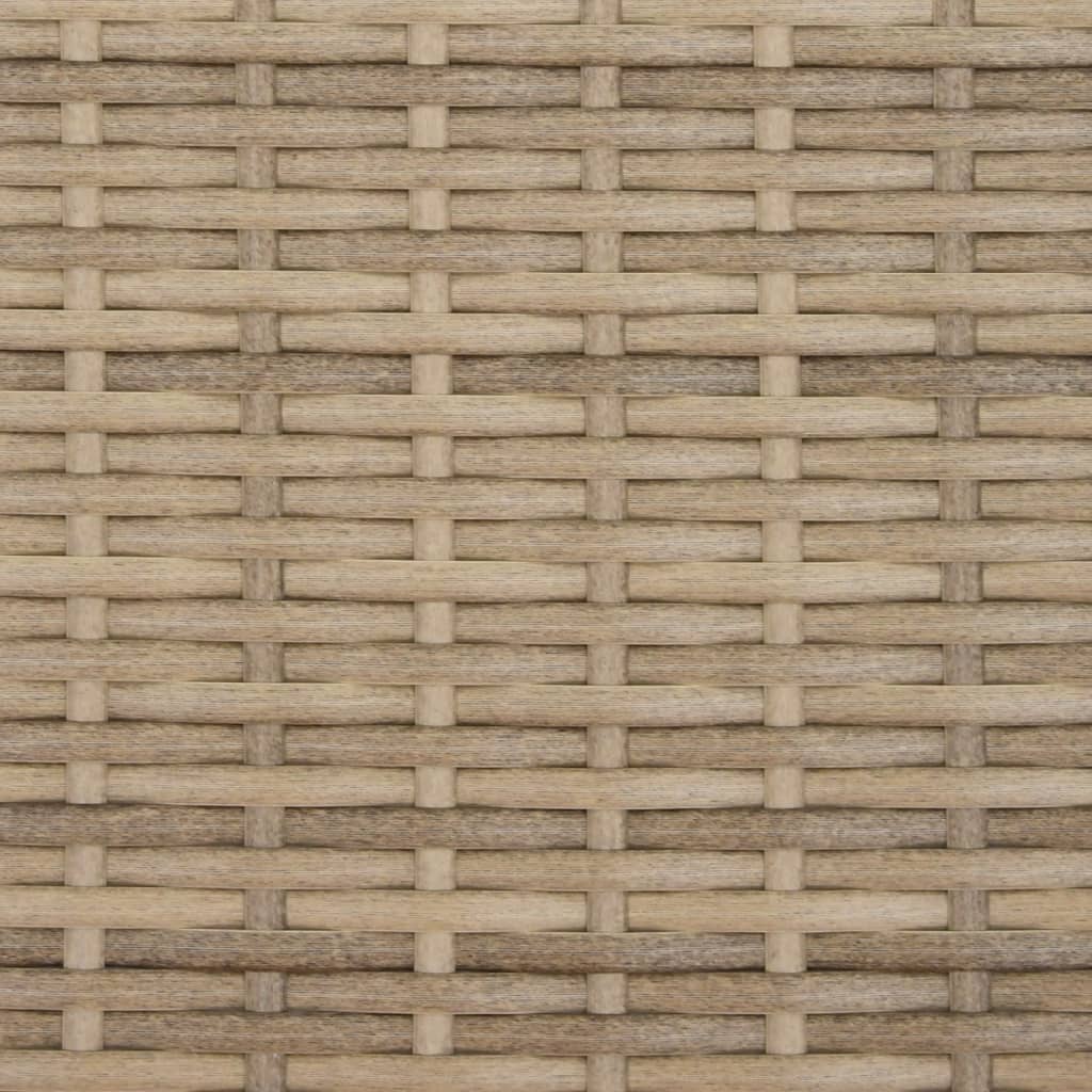 Tumbona Con Cojines Ratán Sintético Beige / Vetonek_3