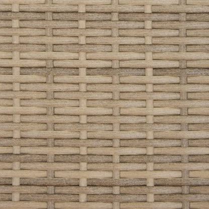 Tumbona Con Cojines Ratán Sintético Beige / Vetonek_3