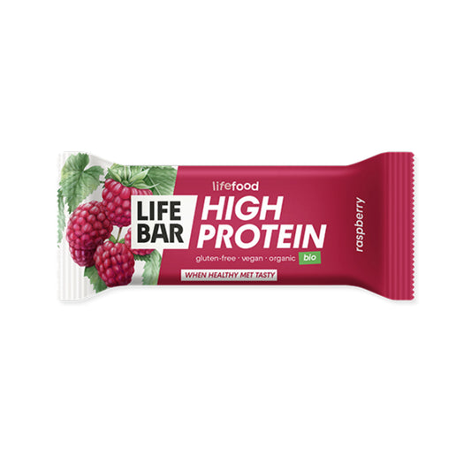 Barrita de proteína sabor frambuesa bio 40 g Lifebar, Life Food