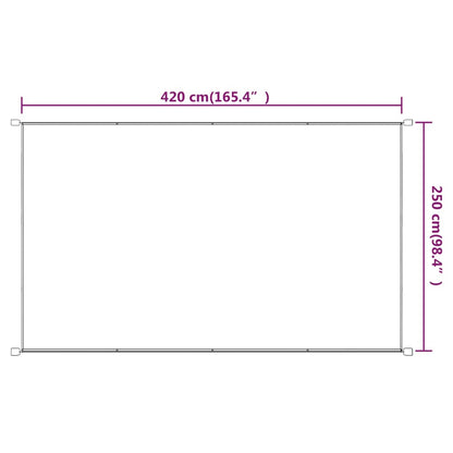 Vidaxl Toldo Vertical Tela Oxford Gris Taupé 250x420 Cm_2