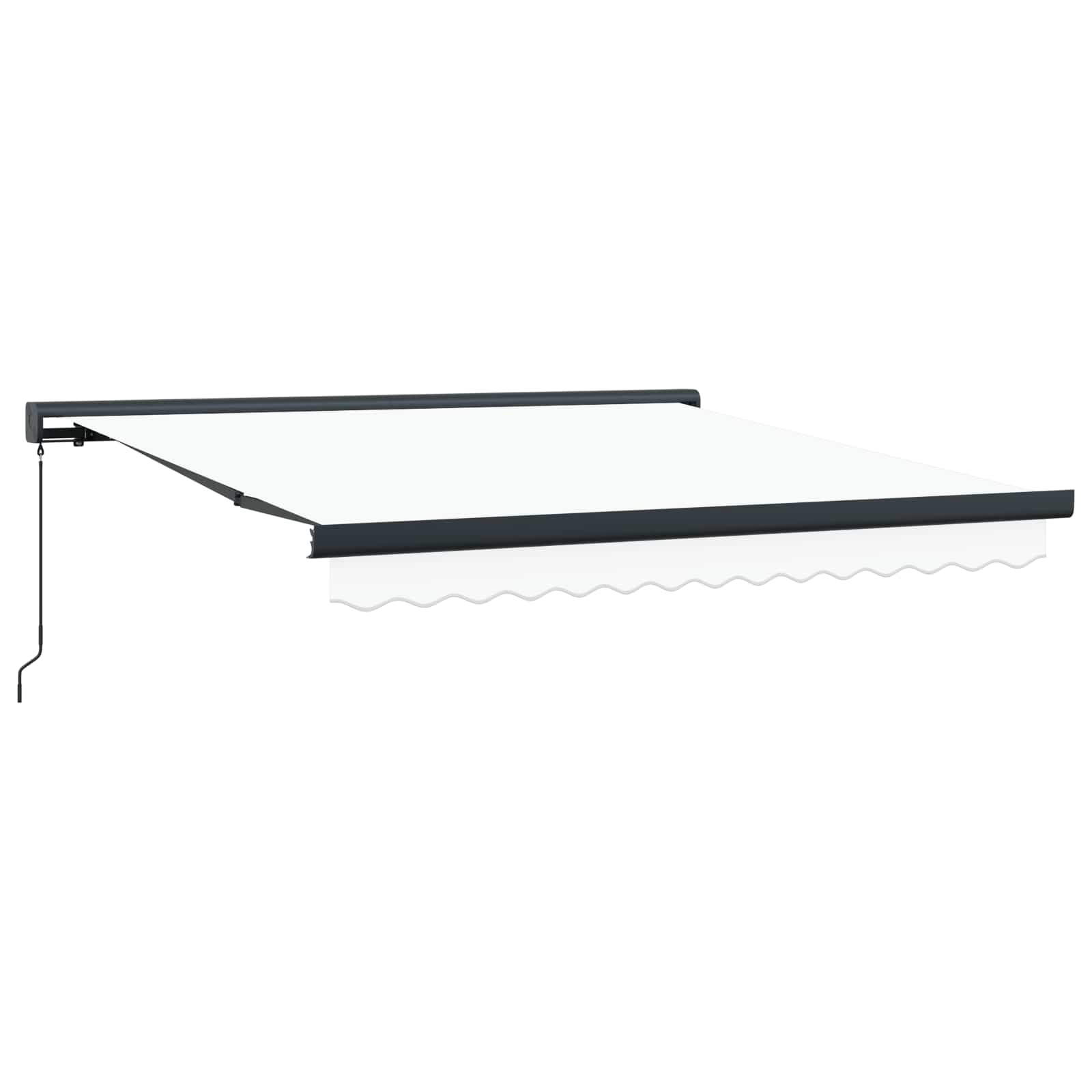 Toldo Retráctil Blanco 300 X 250 Cm Lona Y Aluminio_0