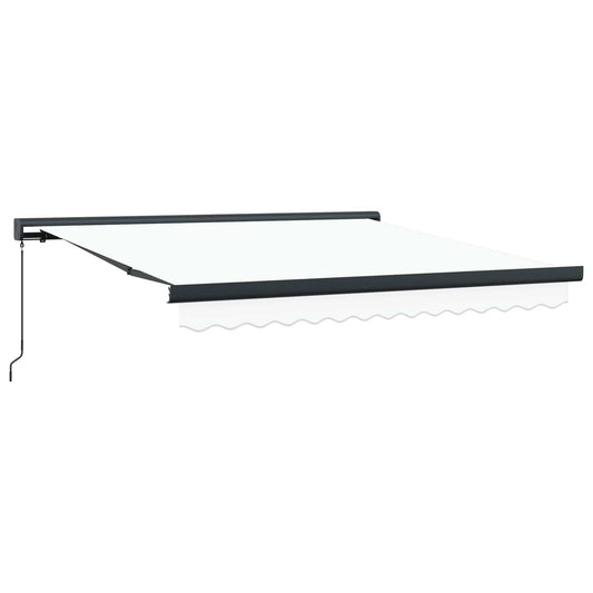 Toldo Retráctil Blanco 300 X 250 Cm Lona Y Aluminio_0
