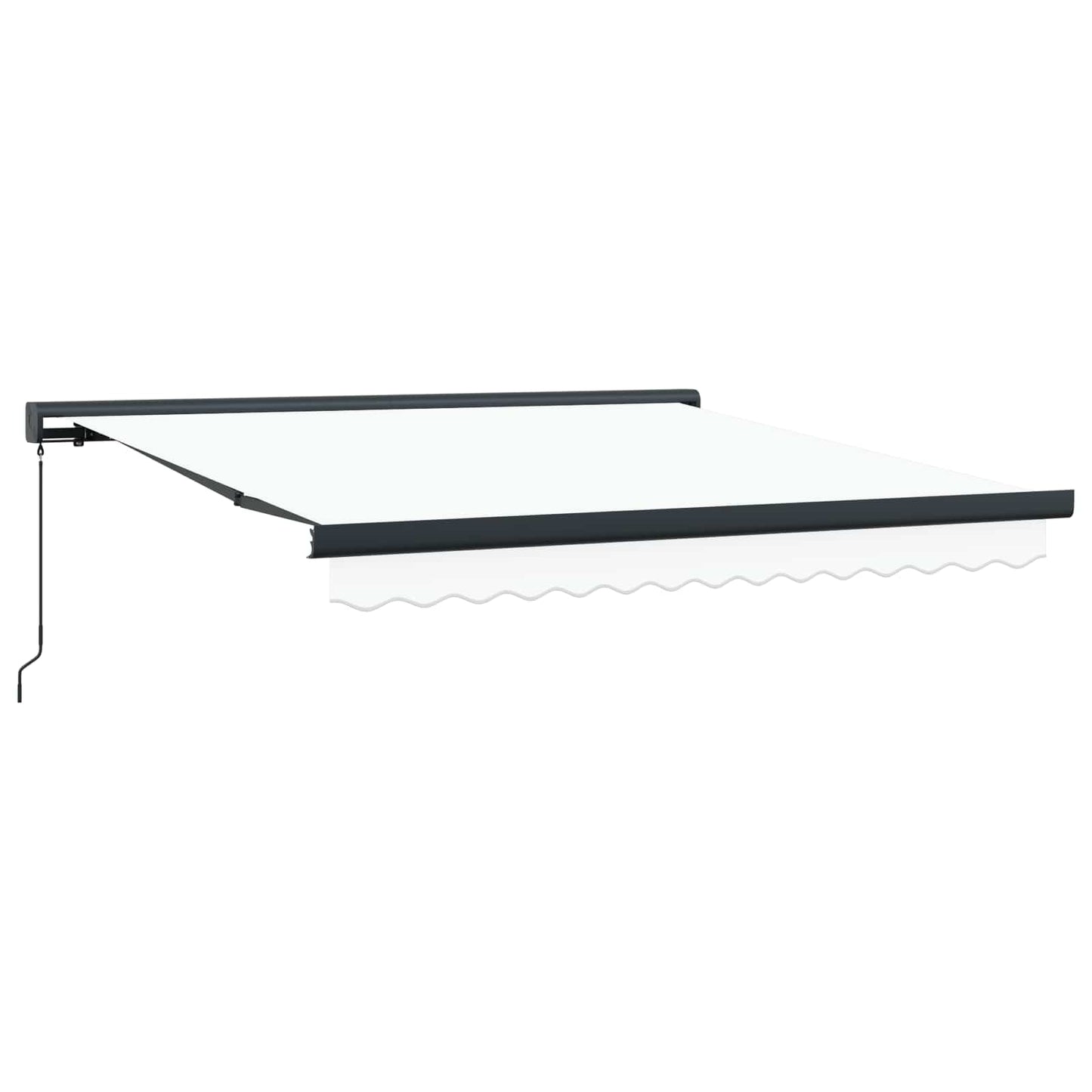 Toldo Retráctil Blanco 350 X 250 Cm Lona Y Aluminio_0