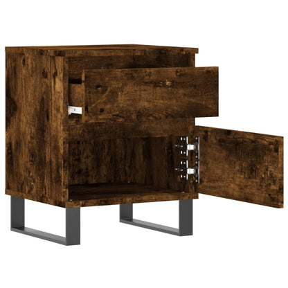 Mesita De Noche Madera De Ingeniería Roble Ahumado 40x35x50 Cm_4