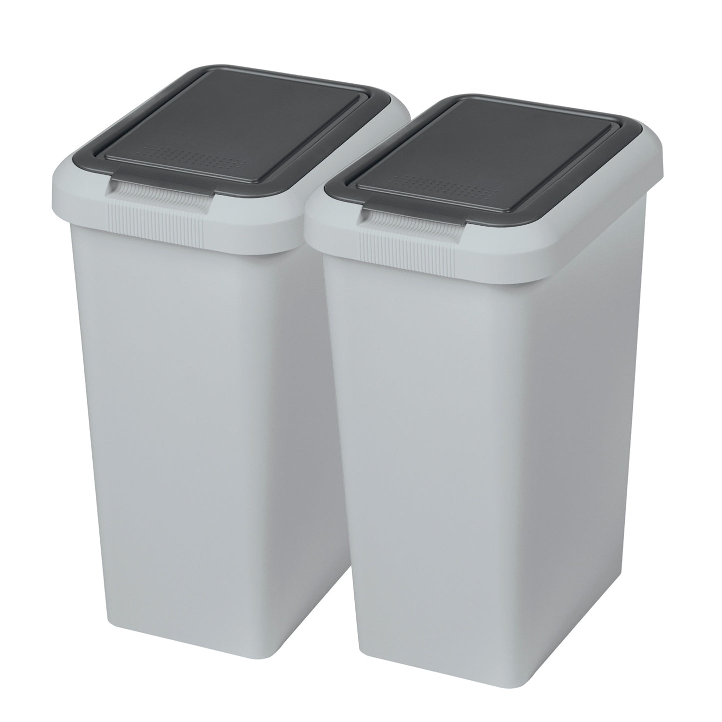Set 2 Cubos touch & Lift De 9l Gris_0
