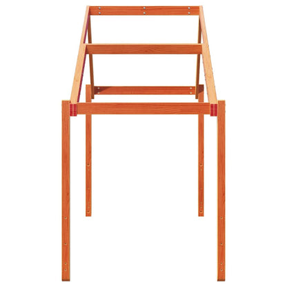 Techo De Cama Infantil Madera Maciza Marrón 213x85,5x144,5 Cm_4