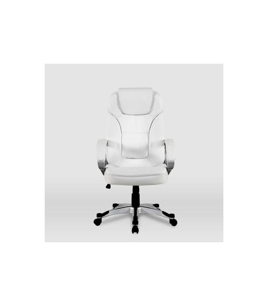 Silla De Oficina Elisabeth En Piel Sintética Blanca. Alto: 115.5/125.5cm Ancho: 64.5cm Fo_0