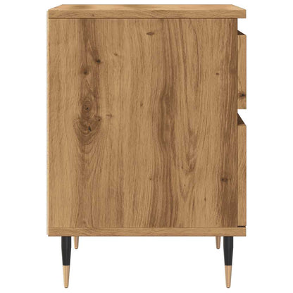Mesita De Noche Madera De Ingeniería Roble Artisian 40x35x50 Cm_4