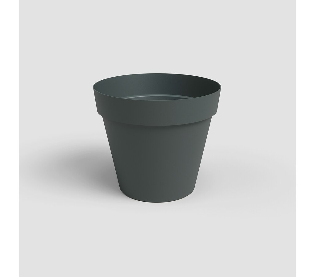 Artevasi Macetero Capri Vaso Antracita De Plástico Reciclado 50cm_0