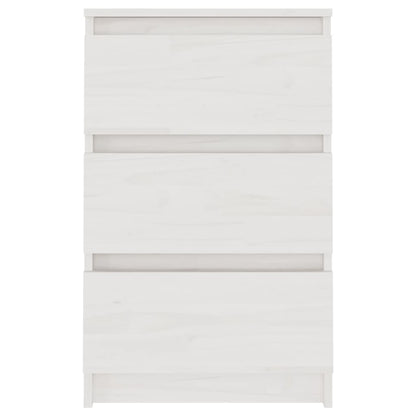 Mesitas De Noche 2 Uds Madera Maciza Pino Blanco 40x29,5x64 Cm_2
