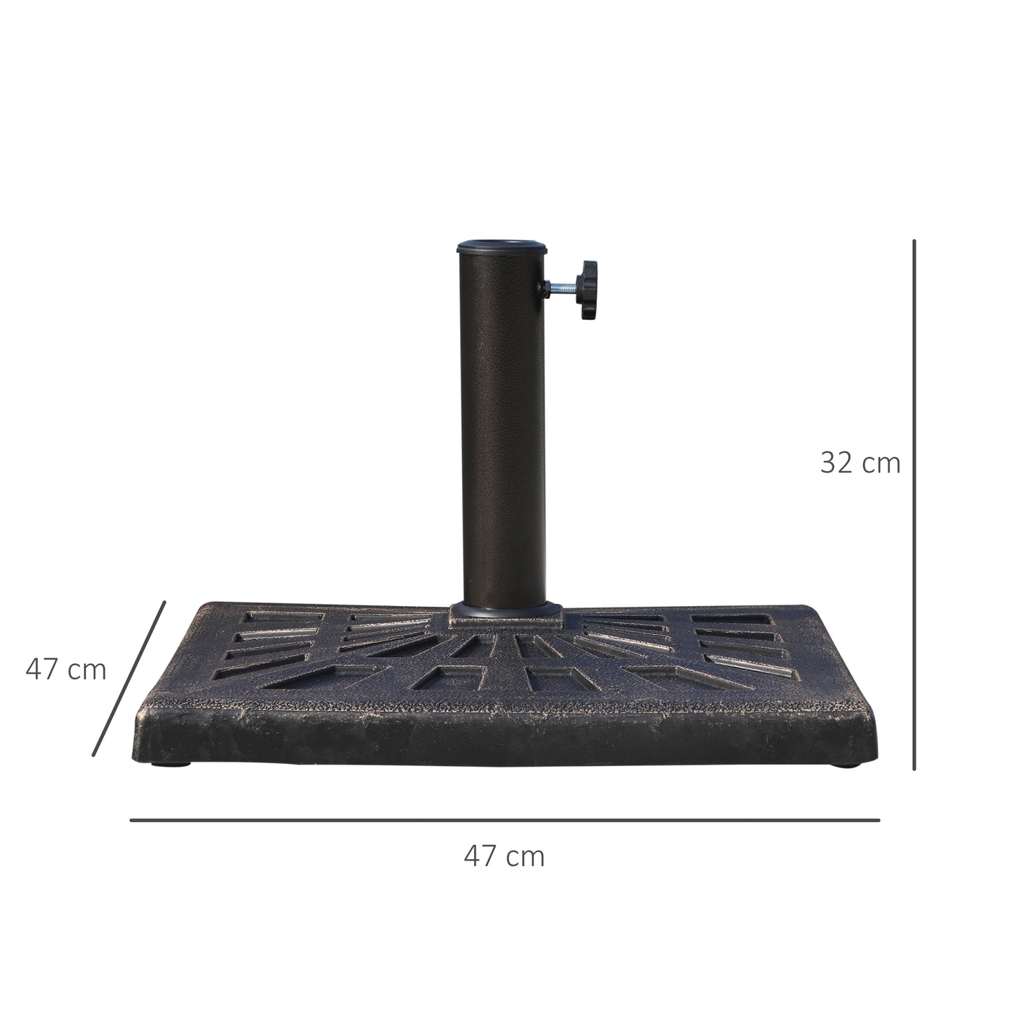 Outsunny Base De Sombrilla Peso 15 Kg De Resina 47x47x32 Cm Bronce_2