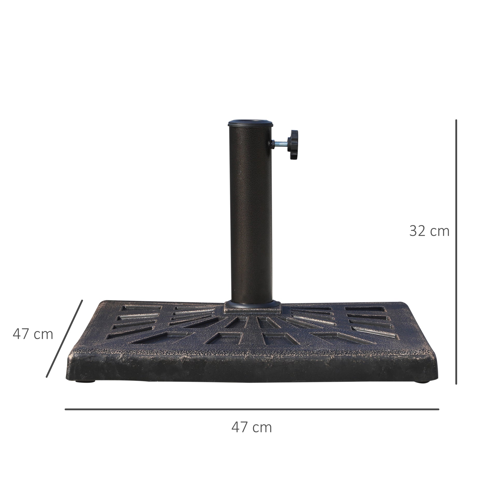 Outsunny Base De Sombrilla Peso 15 Kg De Resina 47x47x32 Cm Bronce_2