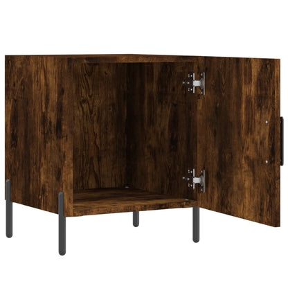 Mesita De Noche Madera De Ingeniería Roble Ahumado 40x40x50 Cm_3