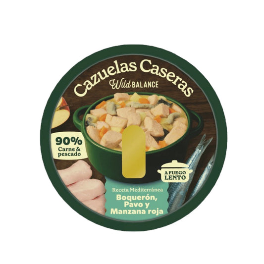 Cazuelas Caseras Boquerón, Pavo y Manzana Wild Balance 280g
