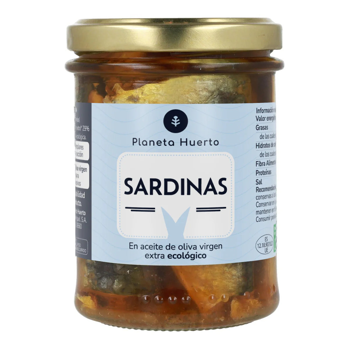 Pack 12x Sardinas en aceite de oliva ECO Planeta Huerto 190 g