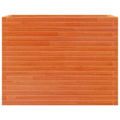 Jardinera Madera Maciza De Pino Marrón Cera 90x40x68,5 Cm_4
