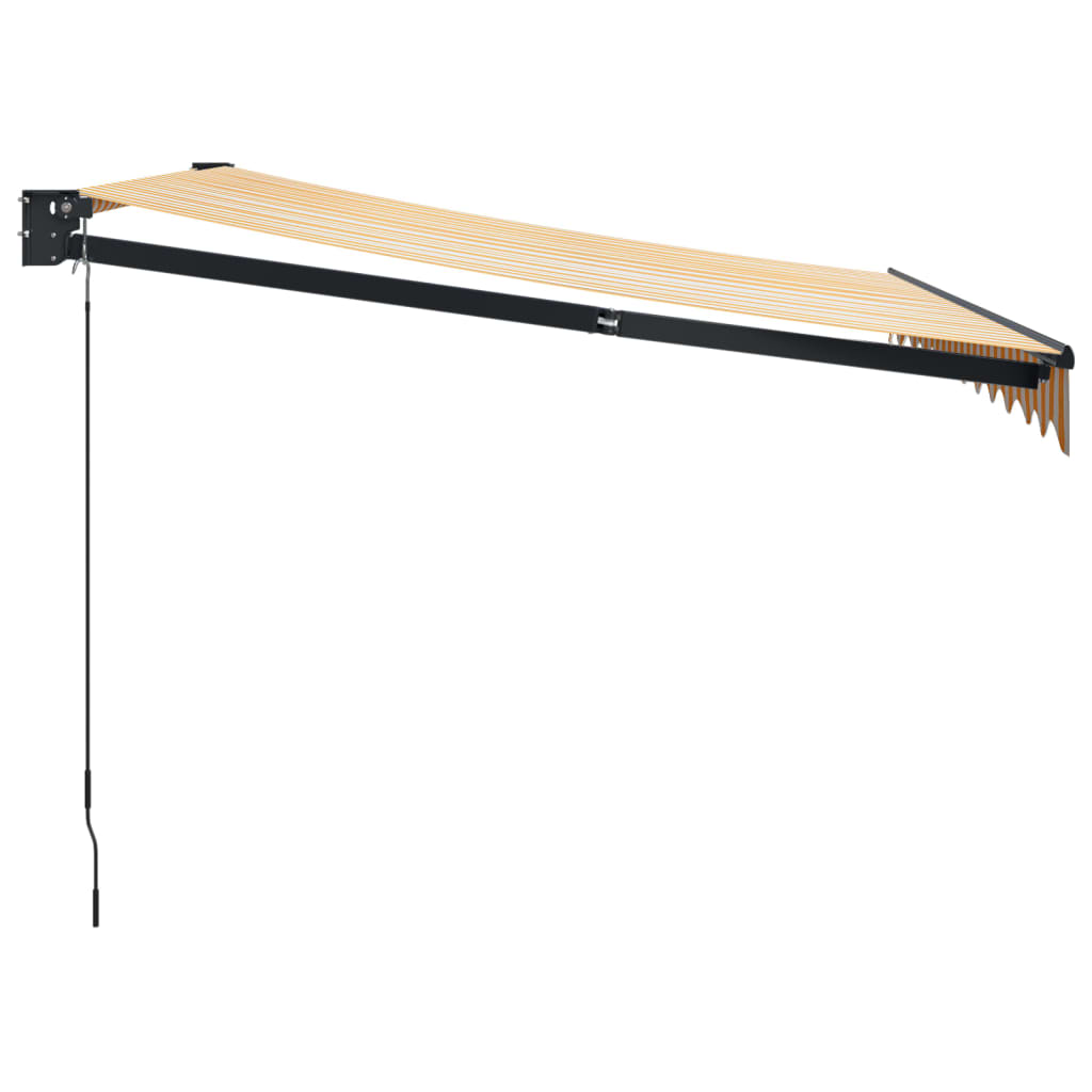 Toldo Retráctil Aluminio Y Tela Amarillo Y Blanco 3,5x2,5 M_3