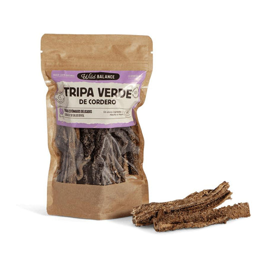 Snack Natural Tripa verde de cordero Wild Balance 100 g