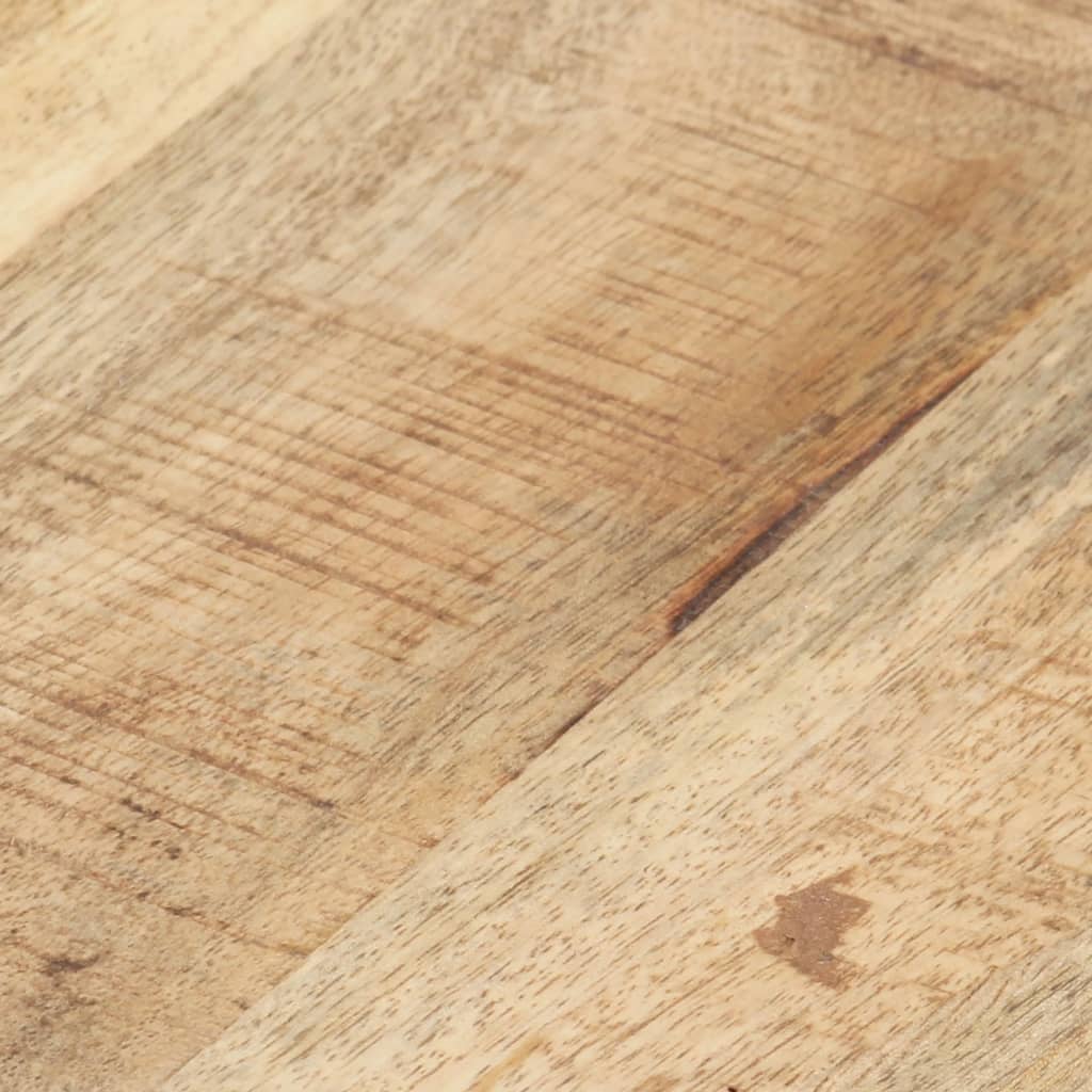 Mesa De Centro De Madera Maciza De Mango Gris 68x68x30 Cm_2