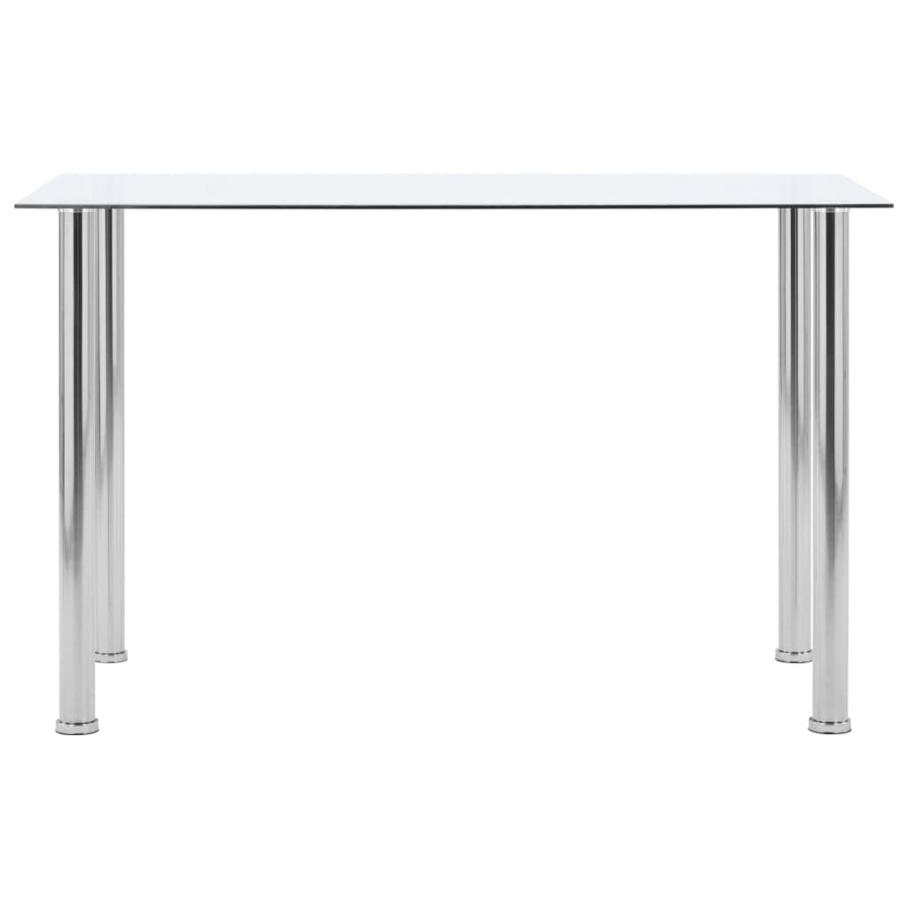 Mesa De Comedor Vidrio Templado Transparente 120x60x75 Cm_0