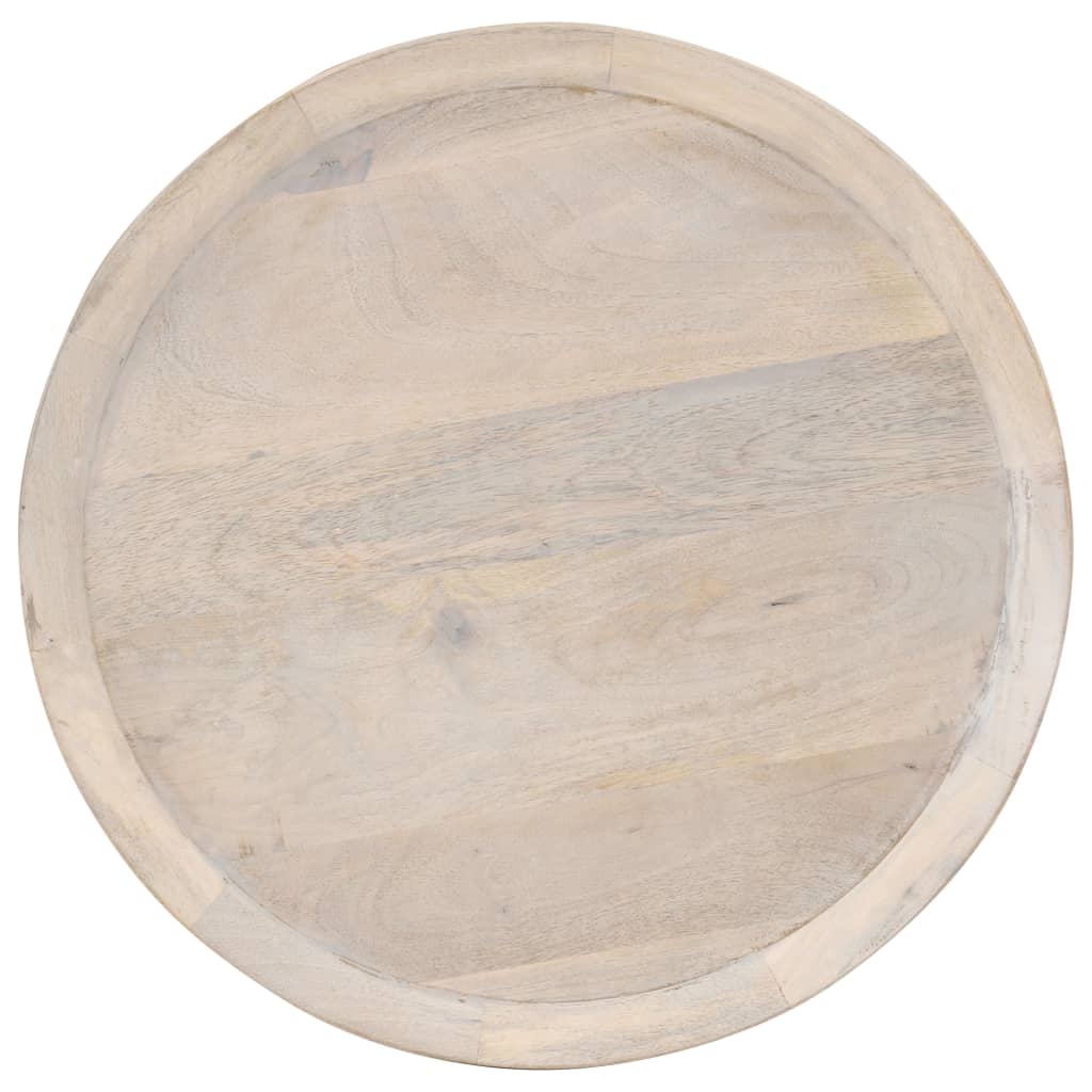 Mesa Auxiliar De Madera Maciza De Mango Ø60x75 Cm_0