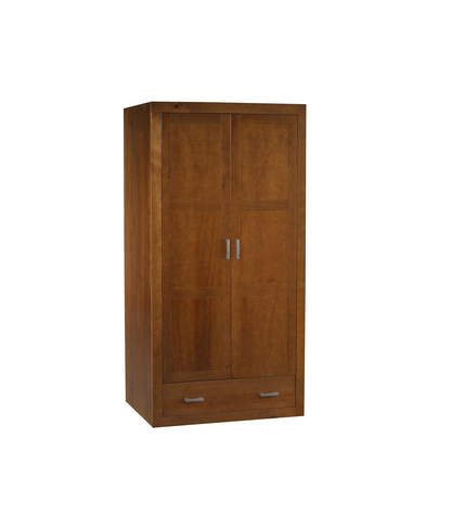 Armario Ropero Madera Maciza Acabado Cerezo 200 Cm(alto)105 Cm(ancho)55 Cm(largo)_0