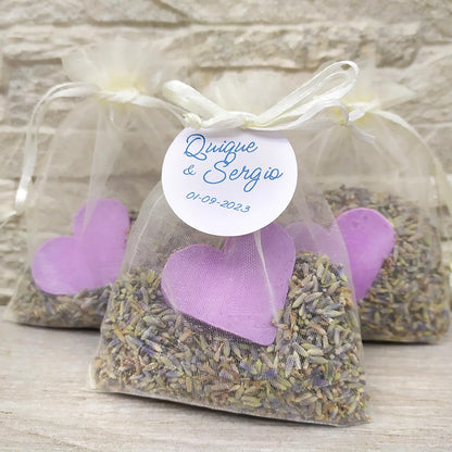 25 Jabones Aromáticos Con Forma De Corazón - Detalle Para Invitados De Eventos - Jabón Glicerina Con Aroma A Lavanda_5