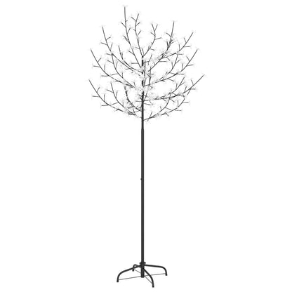 Vidaxl Árbol De Navidad 200 Leds Blanco Cálido Flores De Cerezo 180 Cm_0