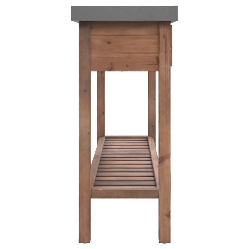 Mesa Consola De Madera Maciza De Abeto 110x35x80 Cm_2