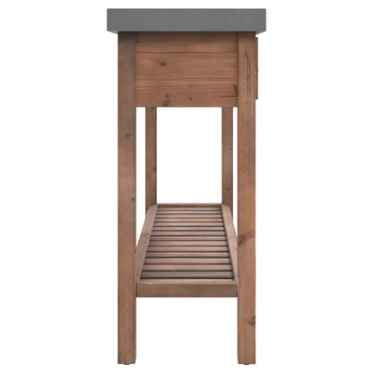 Mesa Consola De Madera Maciza De Abeto 110x35x80 Cm_2