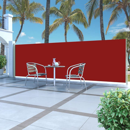 Vidaxl Toldo Lateral Retráctil Para Patio Rojo 160x500 Cm_1