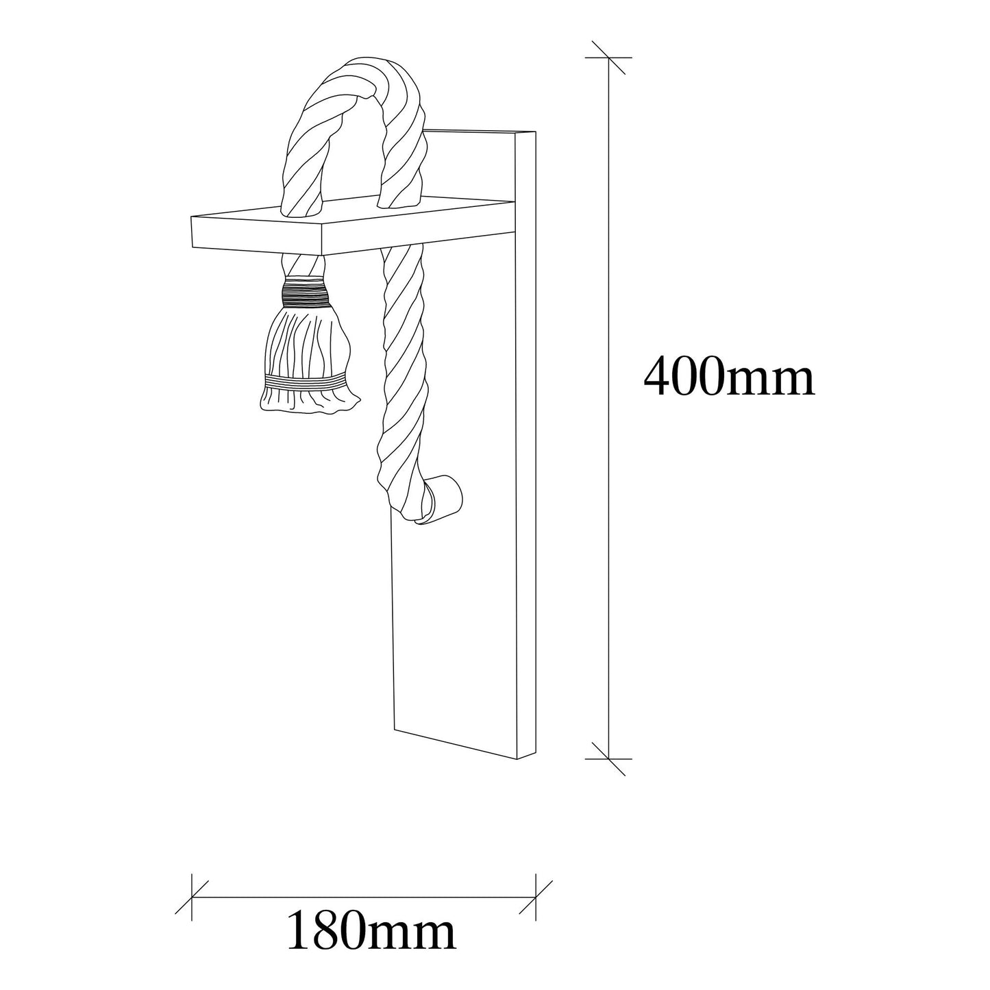Aplique De Pared, Madera , Madera, 11x18x40, Casquillo 1 X E 27 Max 40 W_1