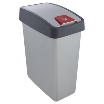 Cubo De La Basura Premium Con Tapa Abatible, Tacto Suave, 25 L, Magne, Gris Grafito_0