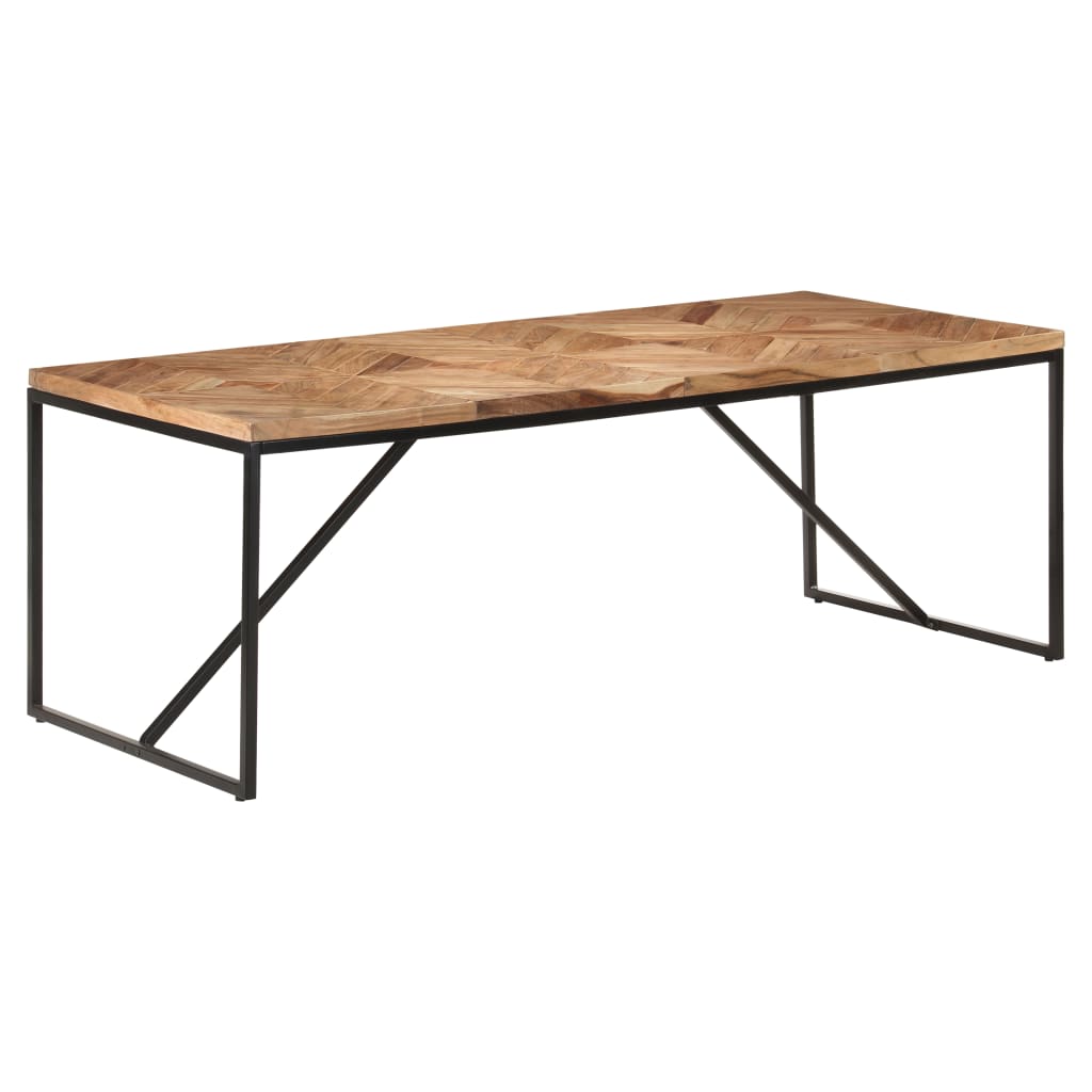 Mesa De Comedor Madera Maciza De Acacia Y Mango 200x90x76 Cm_0
