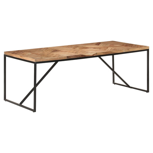 Mesa De Comedor Madera Maciza De Acacia Y Mango 200x90x76 Cm_0