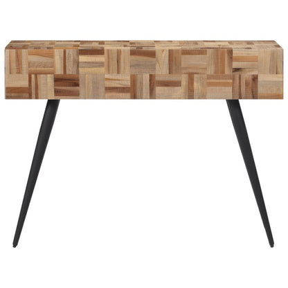 Mesa Consola Teca Reciclada Maciza 110x34x80 Cm_0