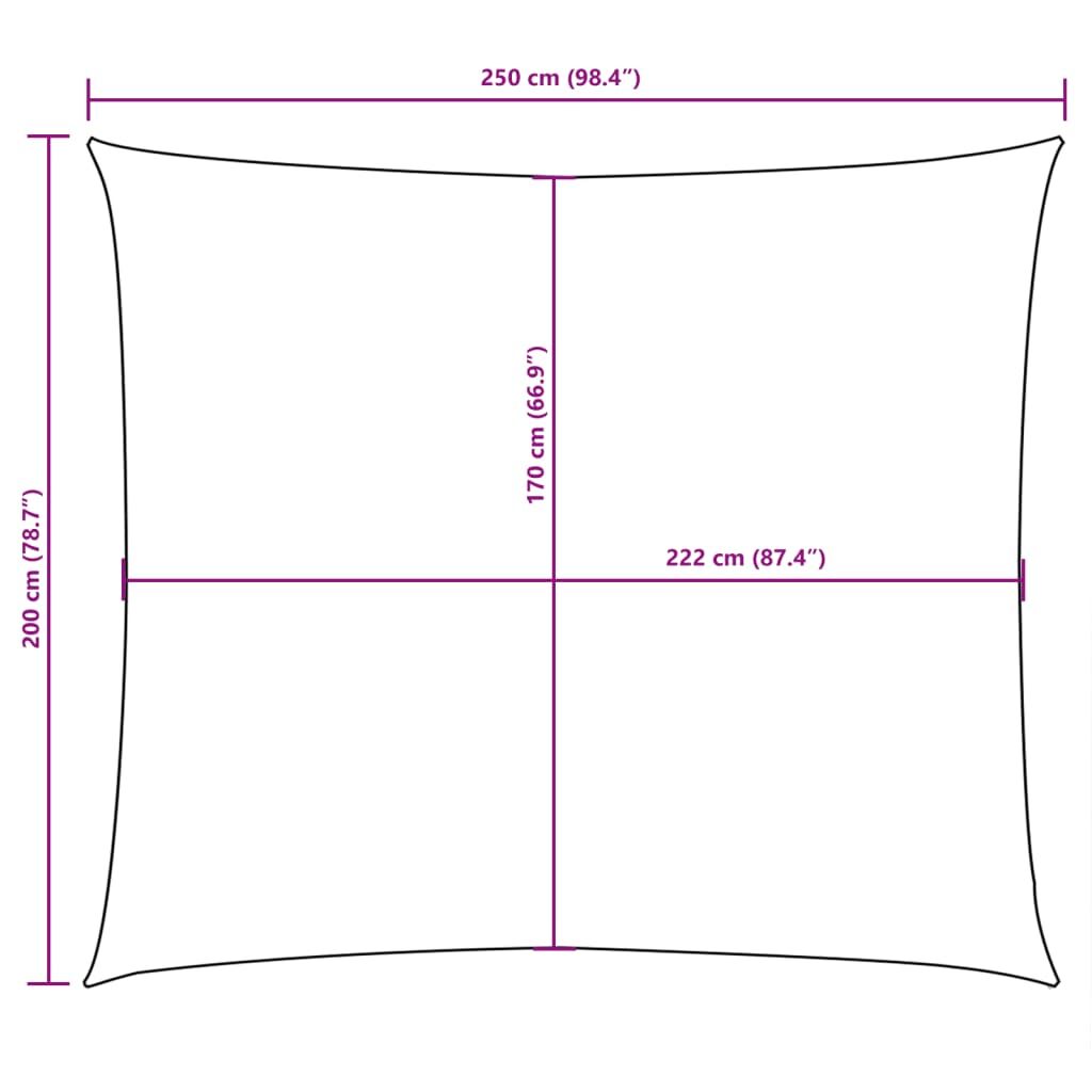 Vidaxl Toldo De Vela Rectangular Tela Oxford Blanco 2x2,5 M_2